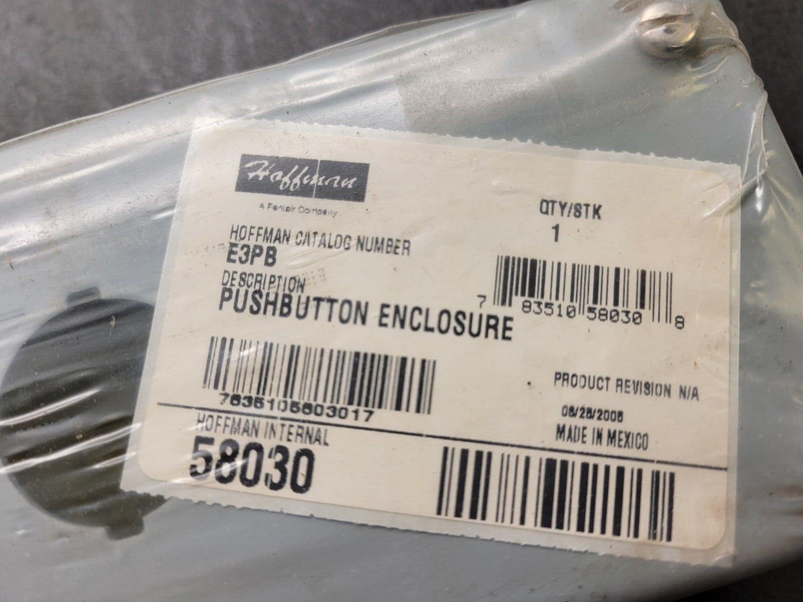 Hoffman E3PB Pushbutton Enclosure.