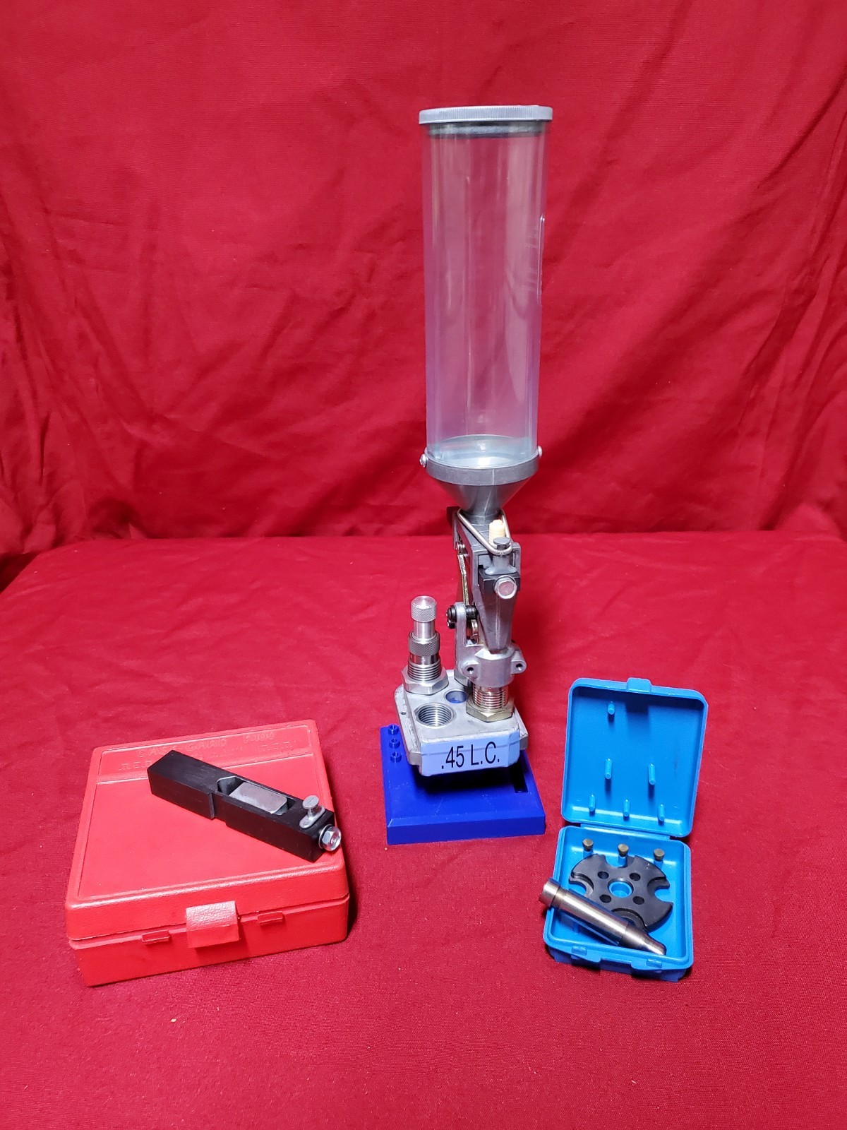Dillon RL550 .45 L. C.. Conversion LEE Die Set ,Toolhead Powder Measure, stand