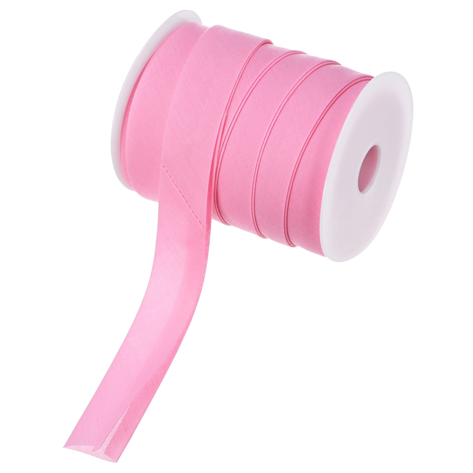 Double Fold Bias Binding Tape (1 Inch x 25 Yard, Pink) for Sewing