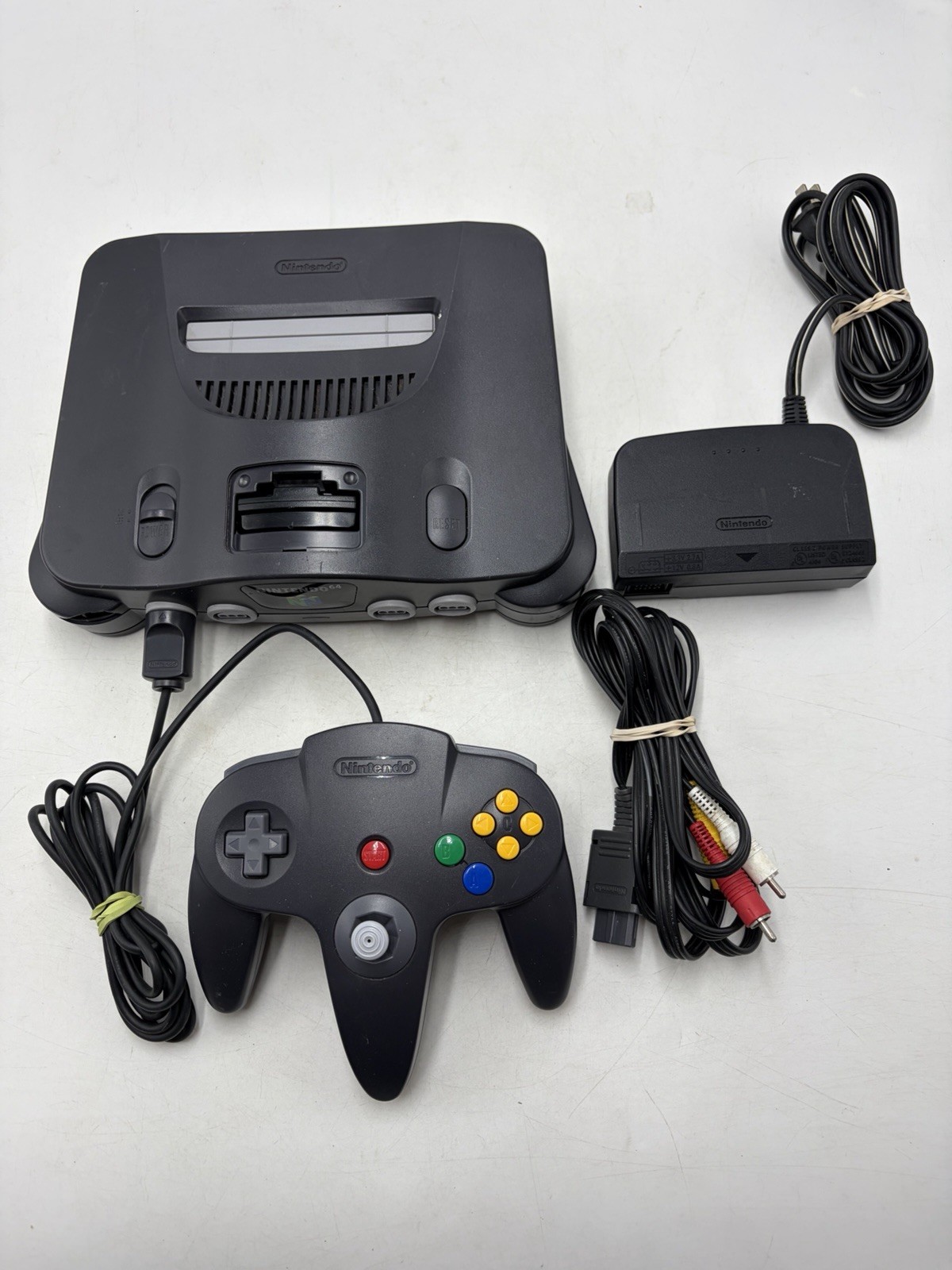 Nintendo 64 N64 Console OEM Bundle W/ Controller & Cords, Tested Works SEE PICS