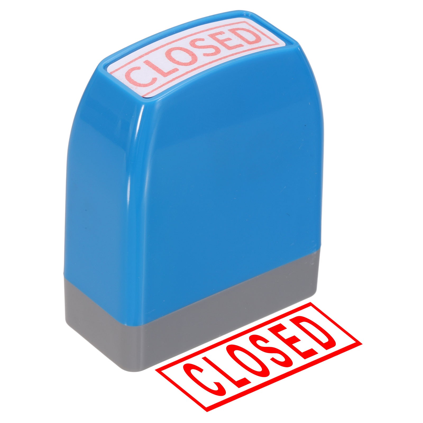 CLOSED Notice Stamp Self Inking, Blue