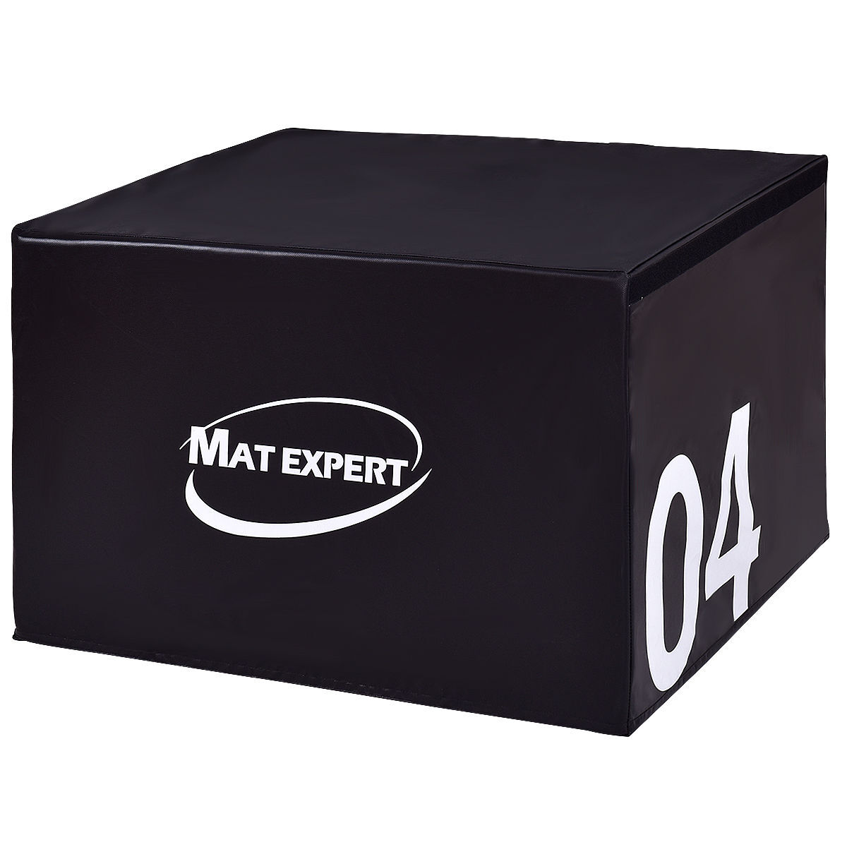 24" PVC Soft Foam Jumping Box Plyometric Exercise Black