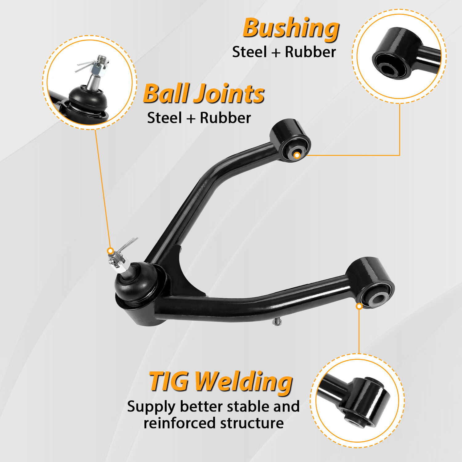 2-4" Lift Front Upper Control Arms for 2007-2018 Silverado Sierra 2WD 4WD STEEL