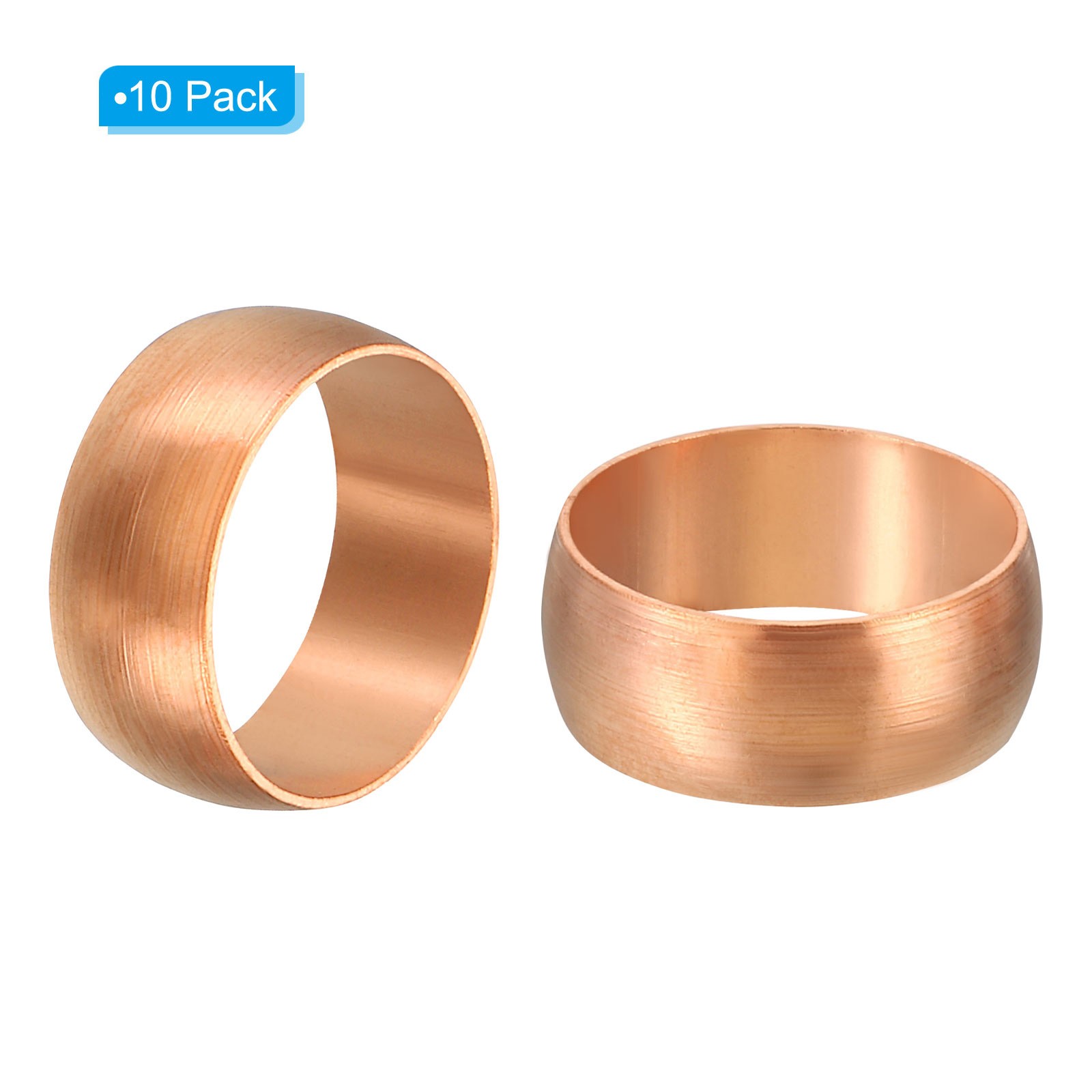 10pcs 15mm Compression Sleeves Ferrules Copper Ferrule Compression Fitting