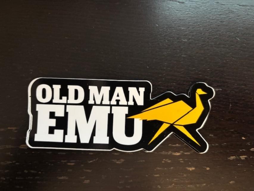 Old Man Emu 5"X2" STICKER Land Rover Toyota Cruiser