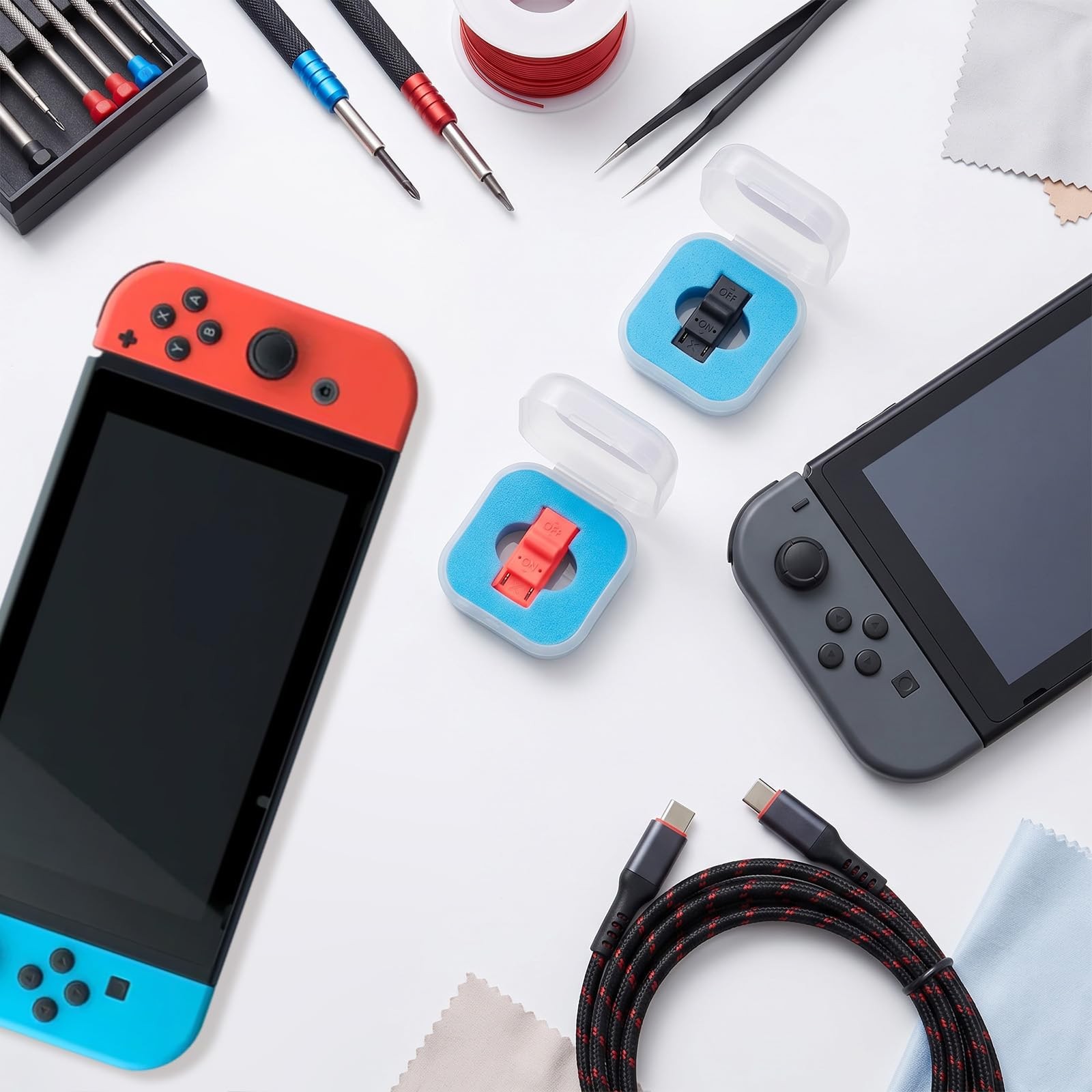 RCM Jig Tool for Nintendo Switch Console, Plastic Loader Clips, Short Circuit...