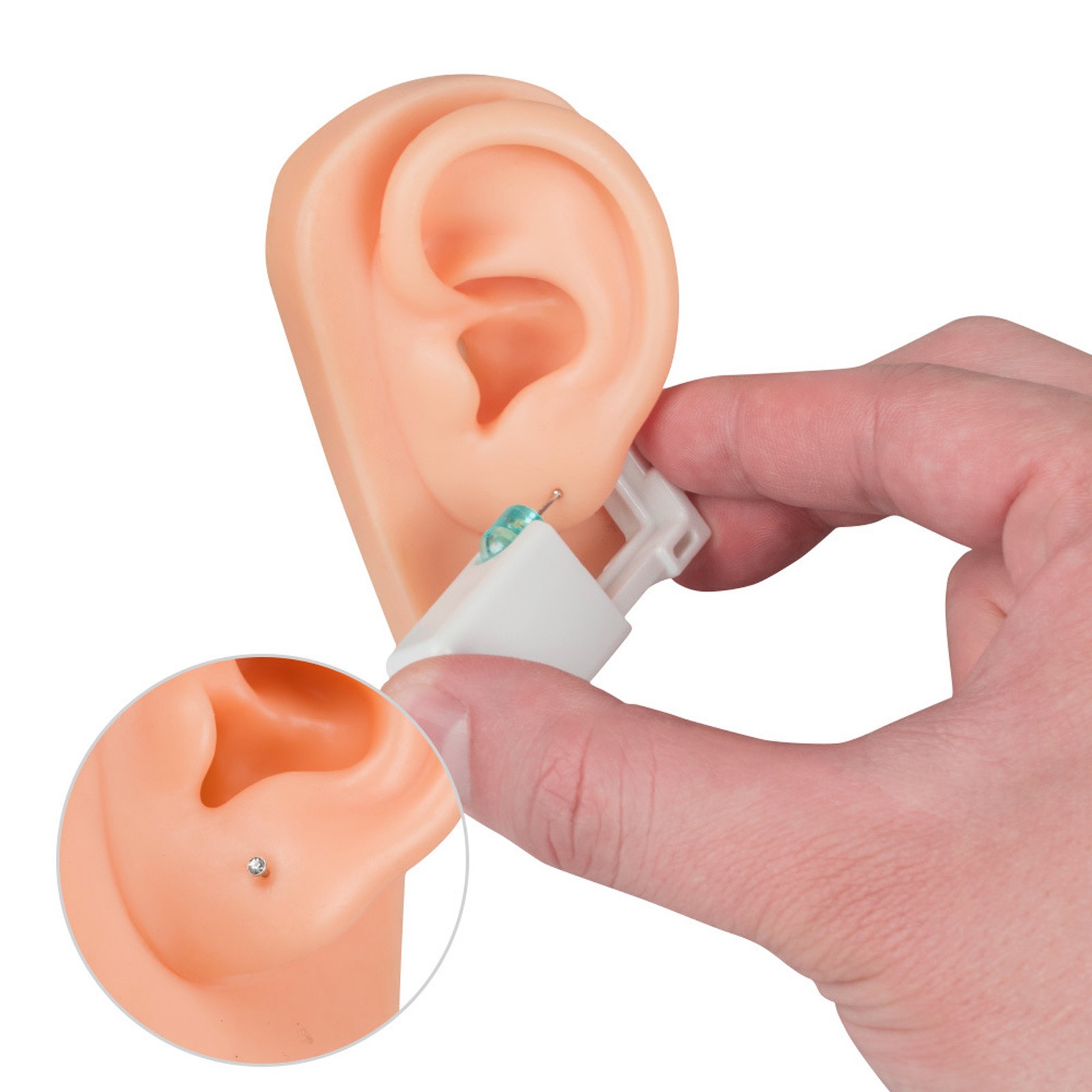 Professional Piercing Practice Ear Model For Earrings Display NEW↑