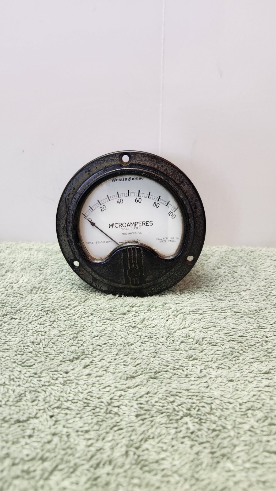 WESTINGHOUSE MICROAMPERES 0-100 DIRECT CURRENT MR34W100DCUA TYPE NX-35