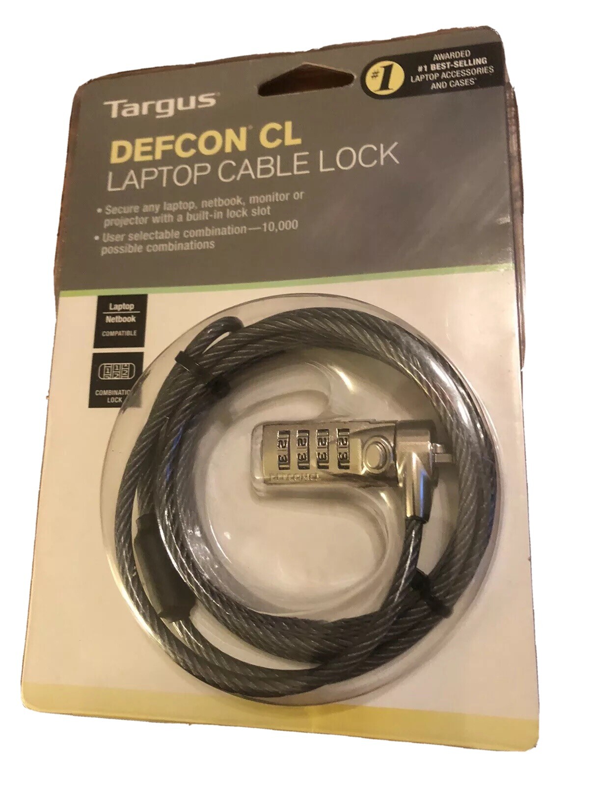 Targus DEFCON Lock CL Laptop Cable Combination Lock  New In Package