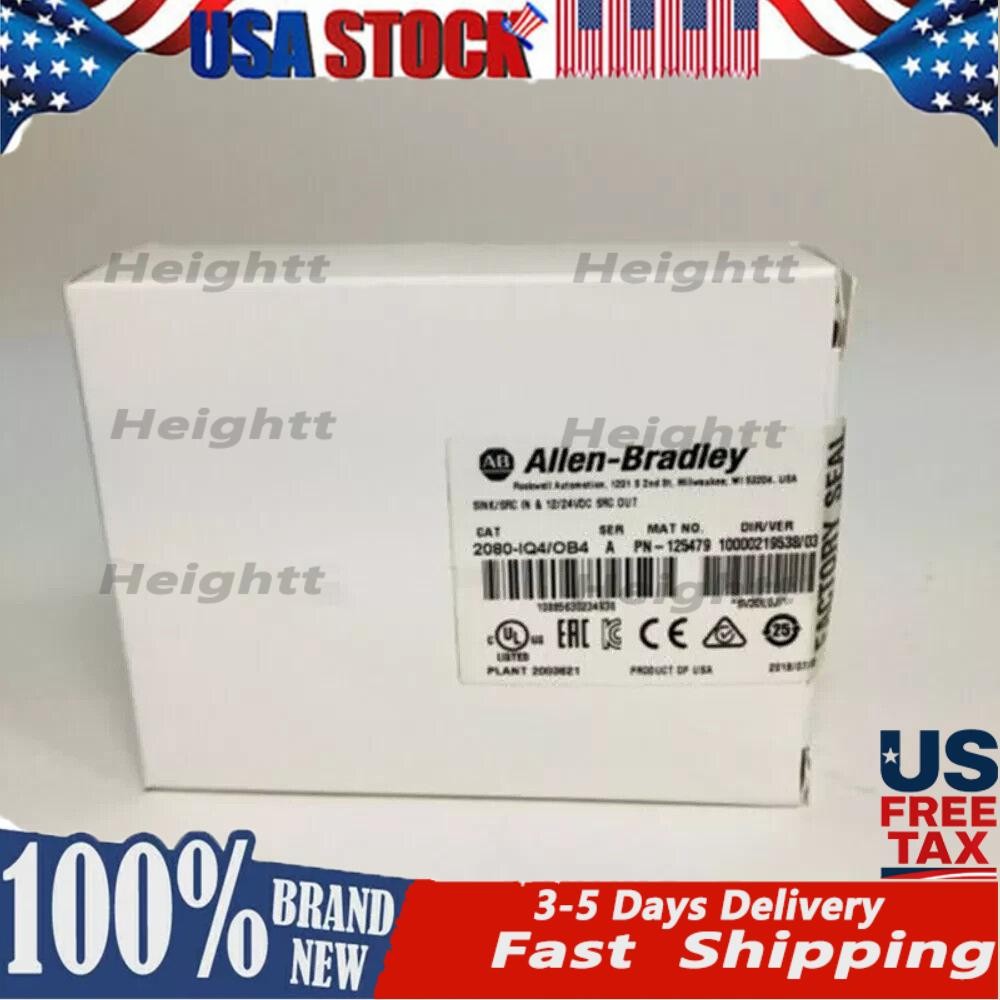 New Allen-Bradley 2080-IQ4OB4 Digital I/O Combo Module 2080IQ4OB4