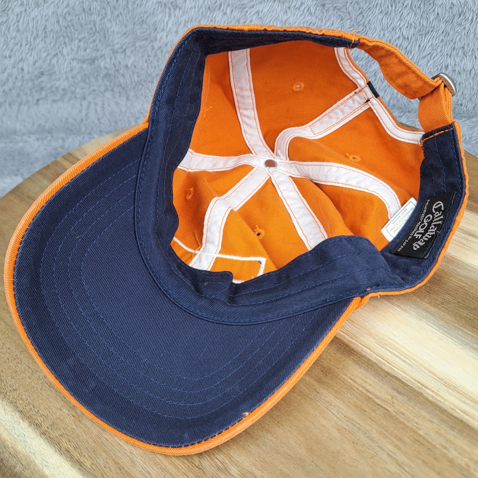 Callaway Hat Cap Strap Back Orange Blue Golf Golfing Adjustable Mens