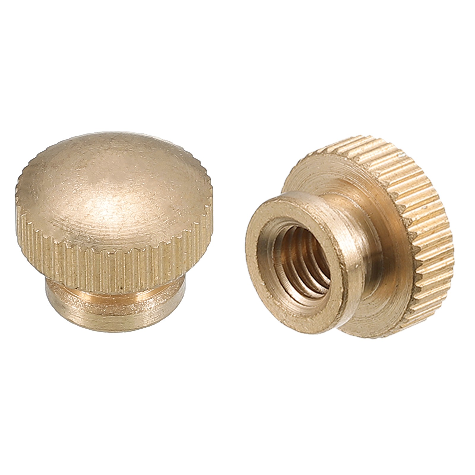 Knurled Thumb Nuts, 10pcs M6 x D14mm x H11mm Brass Blind Hole Knurled Thumb Nuts