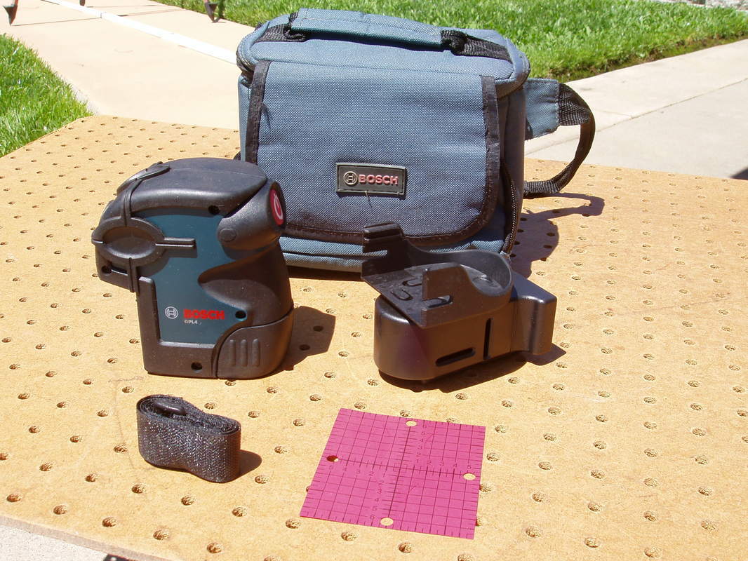BOSCH GPL4 4 POINT LASER LEVEL SELF LEVELING ALIGNMENT EXC WORKING GOOD COND