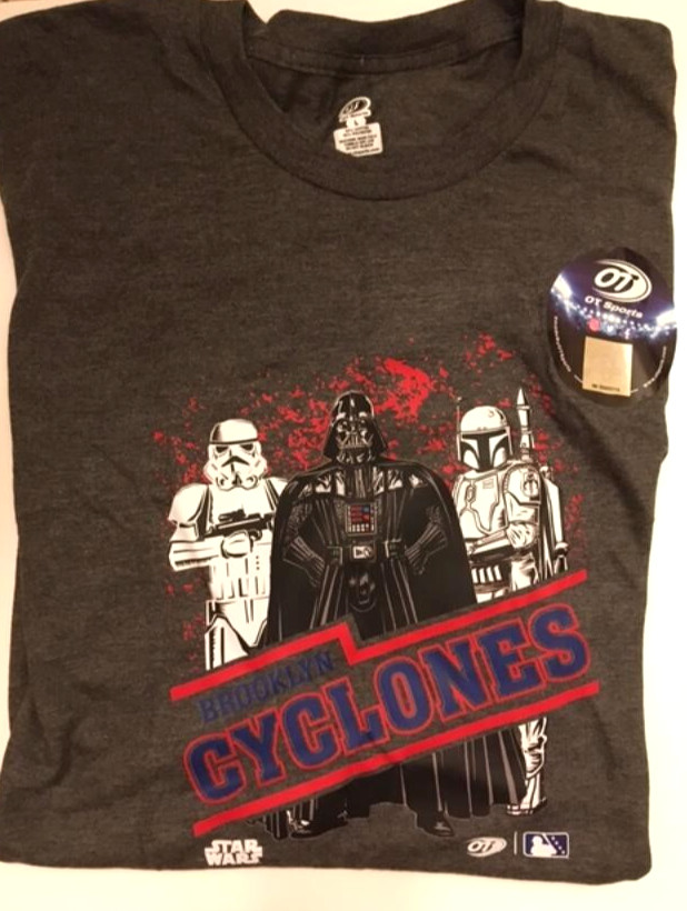 Brooklyn Cyclones Baseball Star Wars Night Adult T-Shirt Large New