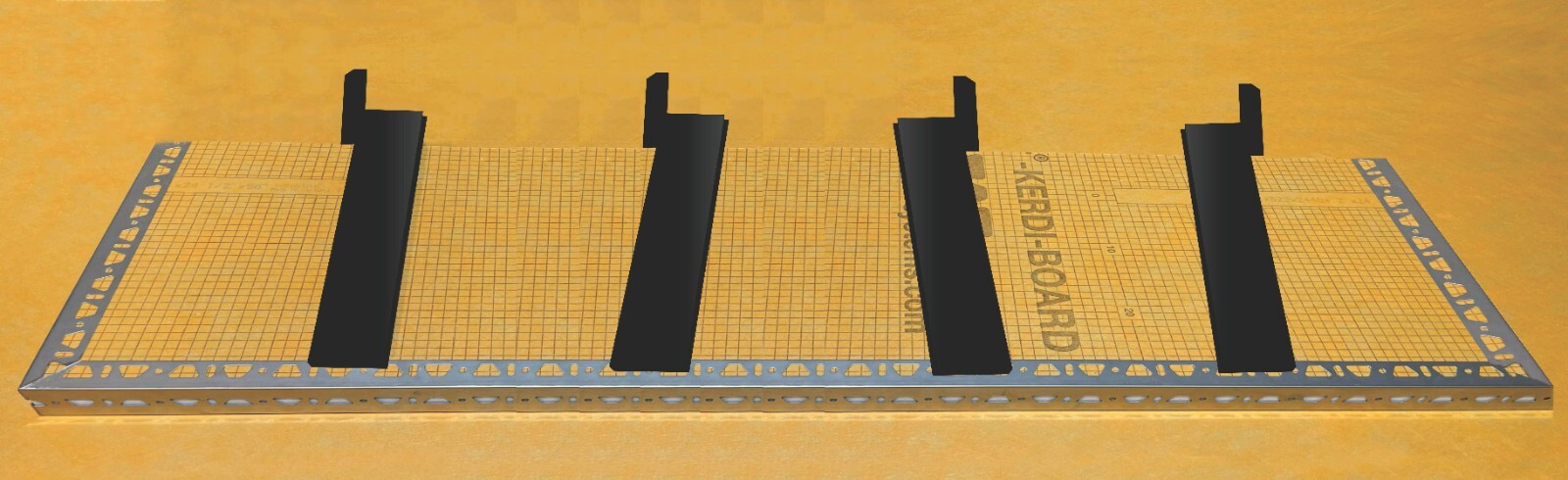 WALK-IN SHOWER 4 Brackets | Floating Shower Bench KERDI-BOARD 2''| L 60 x W16 in