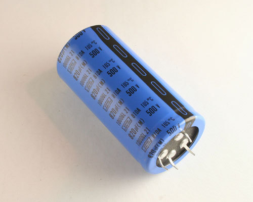 (3pcs) 820uF 500V DC Radial Snap In Mount Capacitor 105C 81DA821M500NG2J