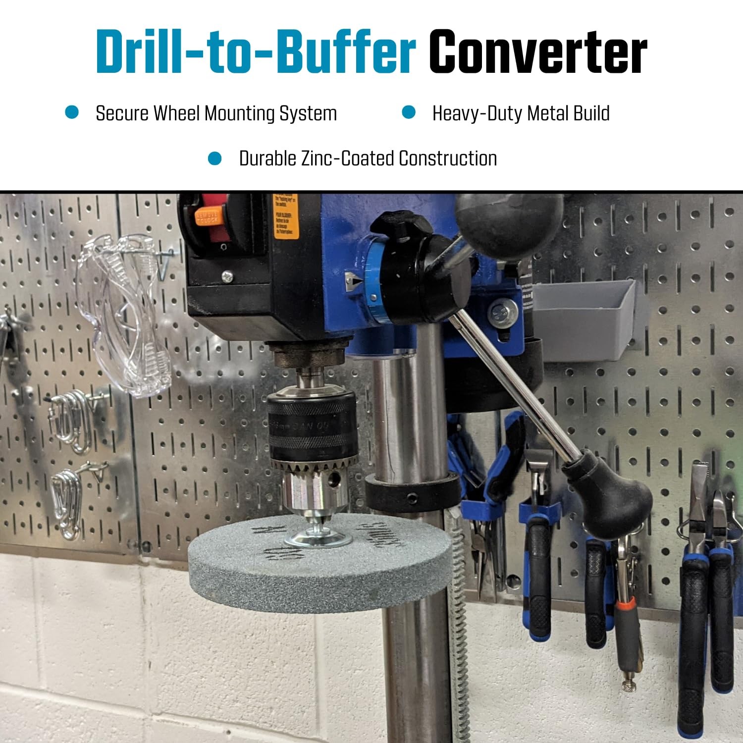 1/2-Inch Drill Arbor Adapter for Buffing and Grinding Wheels