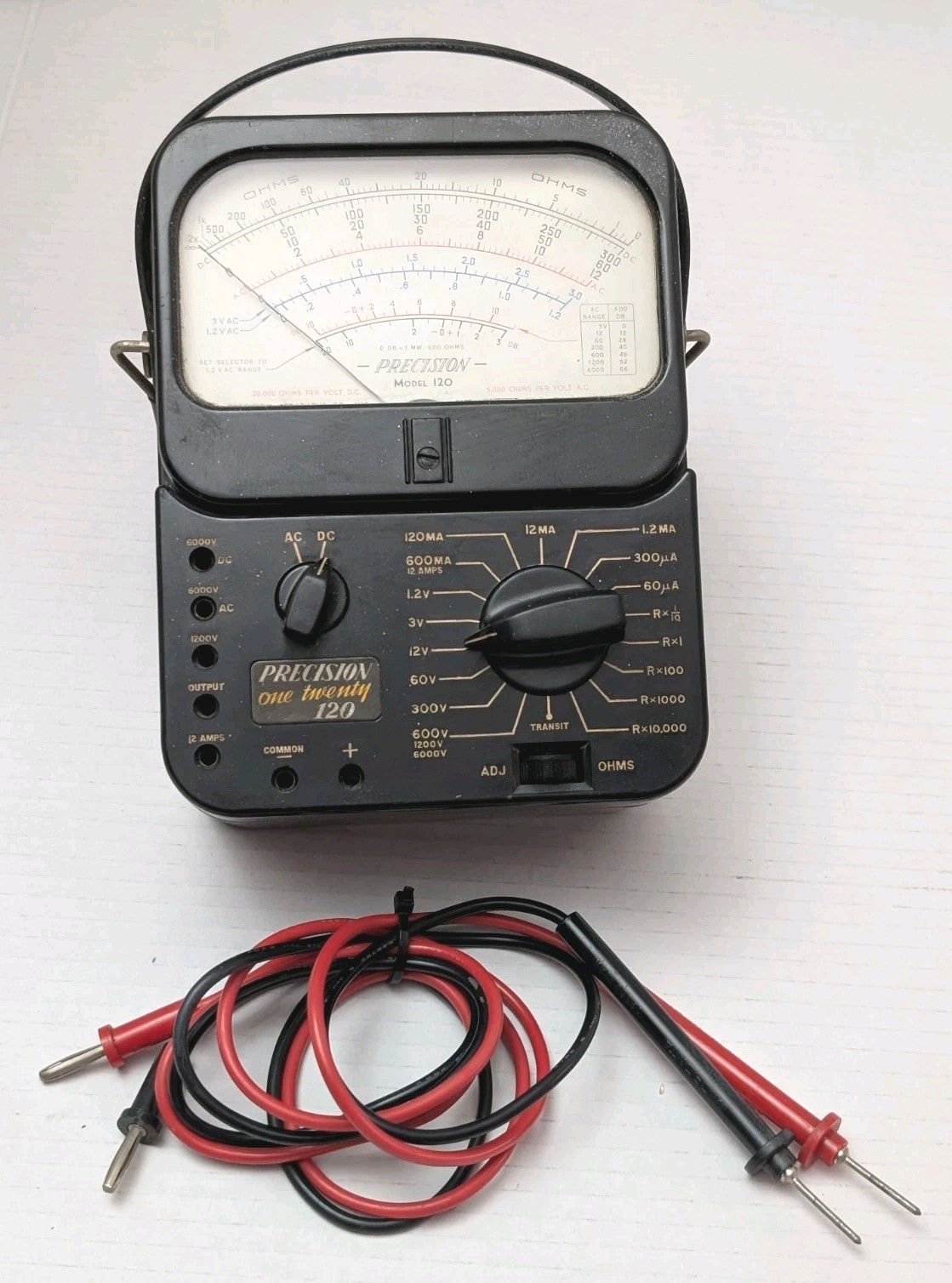 Vintage Precision Model 120 Analog Multimeter