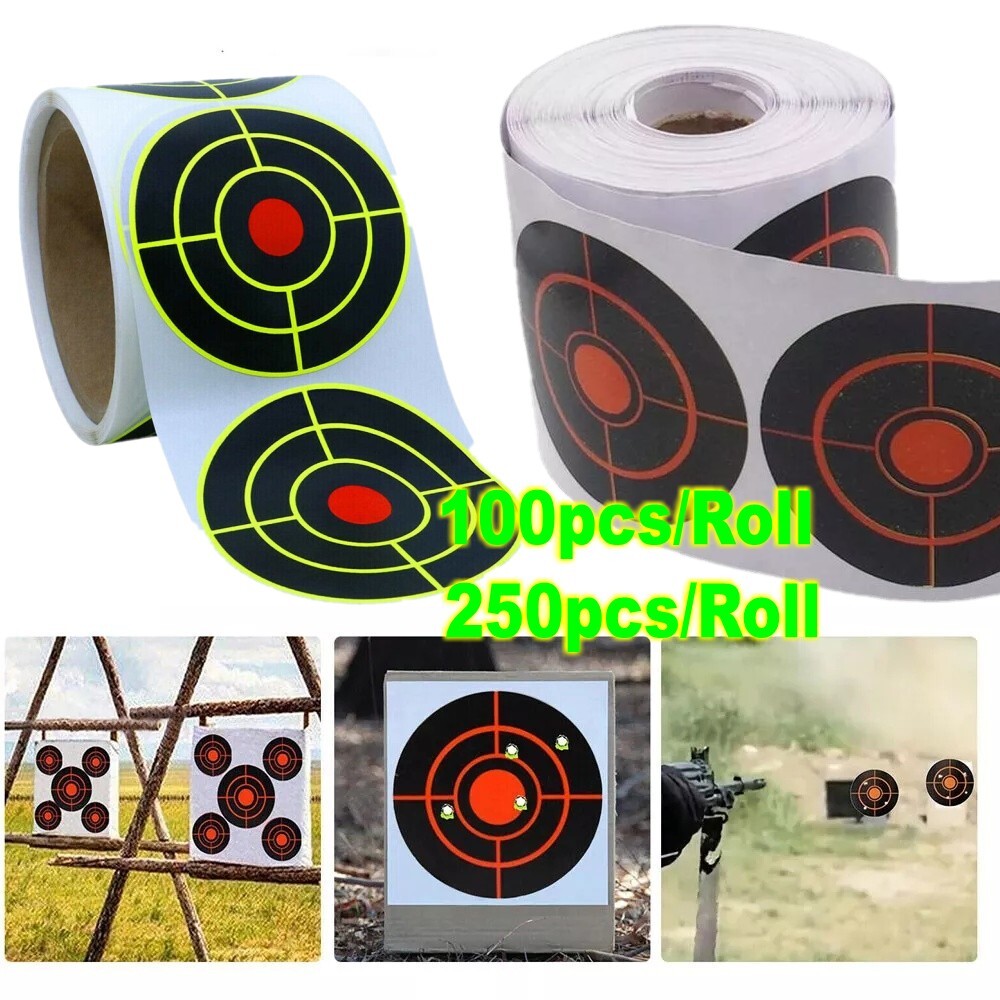 100/250pc Shooting Target Self Adhesive Target Sticker Targets Splatter Reactive