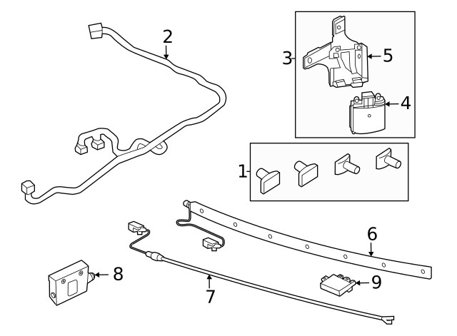 Genuine Ford Blind Spot Detection System Warning Sensor Bracket LB5Z-14D189-D