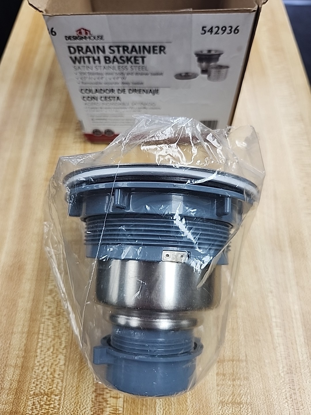 Design House Kitchen Sink Drain Strainer Stainless Steel 542936