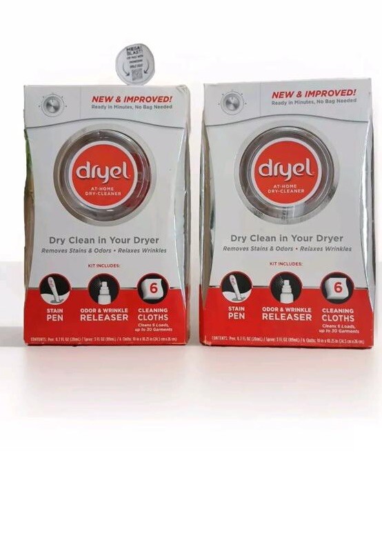 Dryel at Home Dry Cleaner Starter Kit with  Cleaning Cloths Fresh Scent Lot Of 2