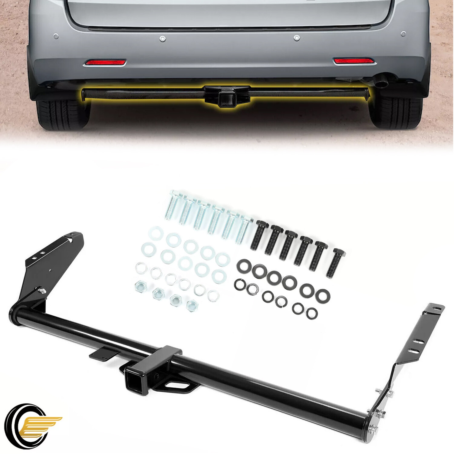 Class 3 Rear Bumper Trailer Hitch 2" Towing Receiver For Toyota Sienna 2004-2020