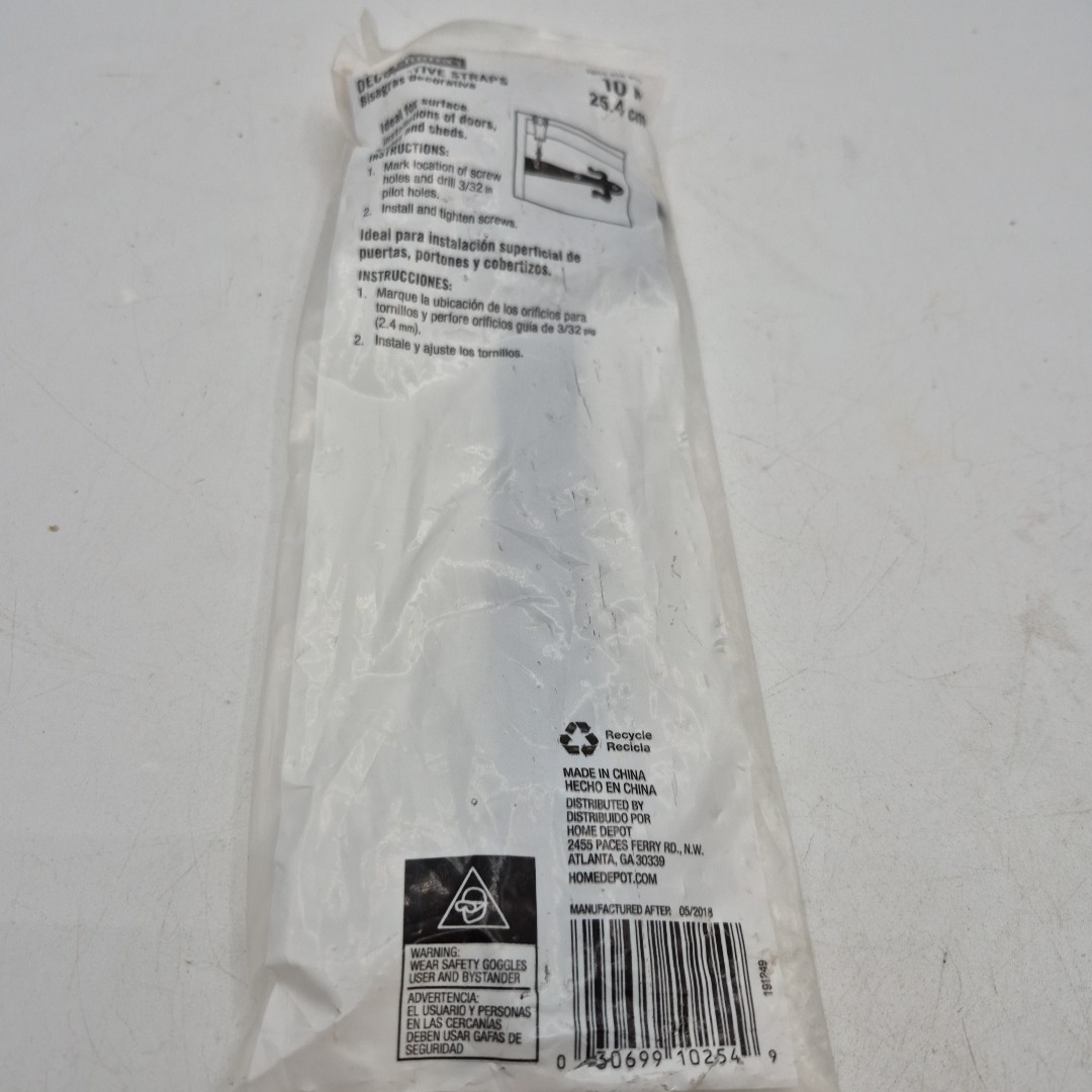 (2-Pk) Everbilt Decorative Fleur-De-Lis Strap Hinge 10" 10254