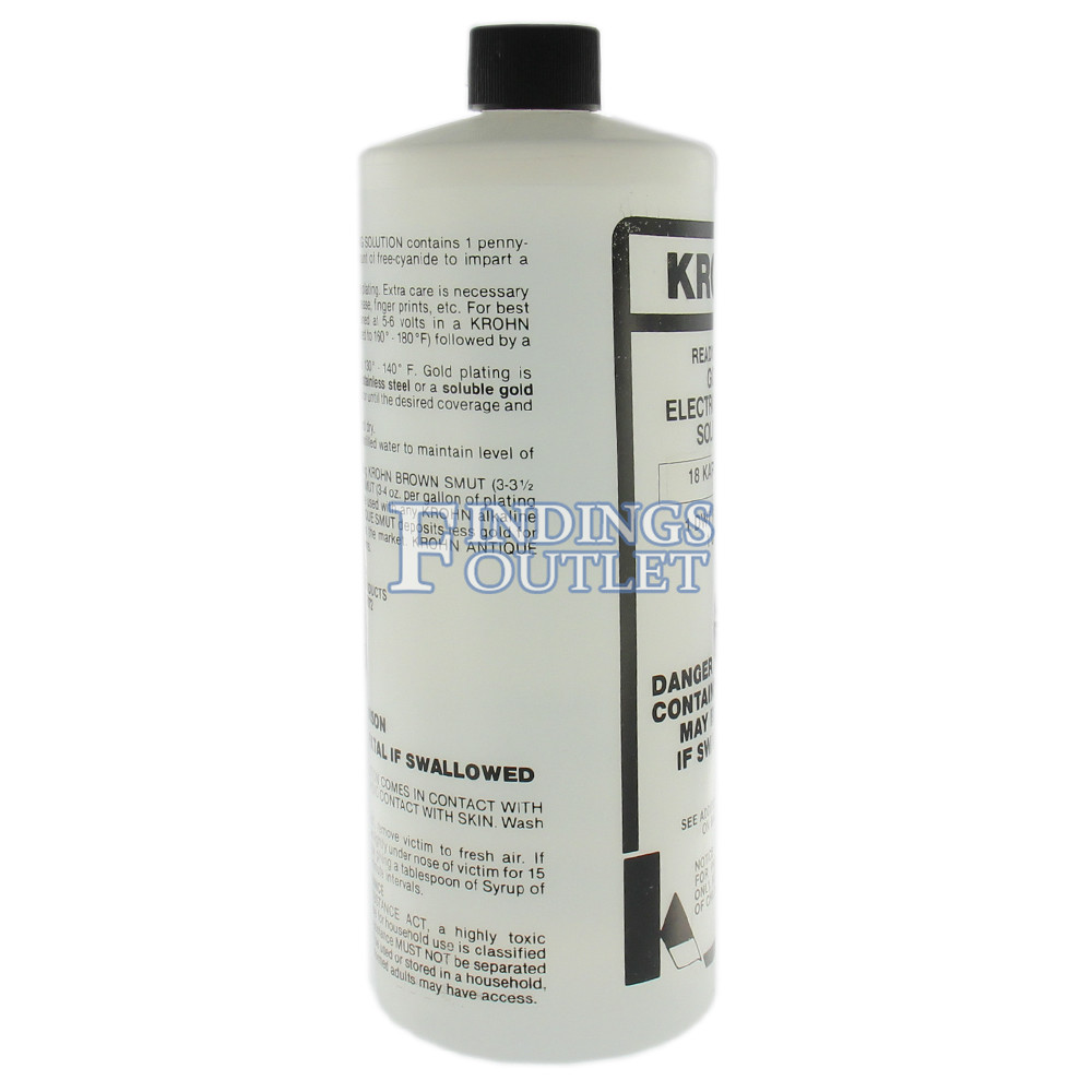 Krohn Rose Gold Plating Solution 14 Karat Triple Pink Electroplating One Quart