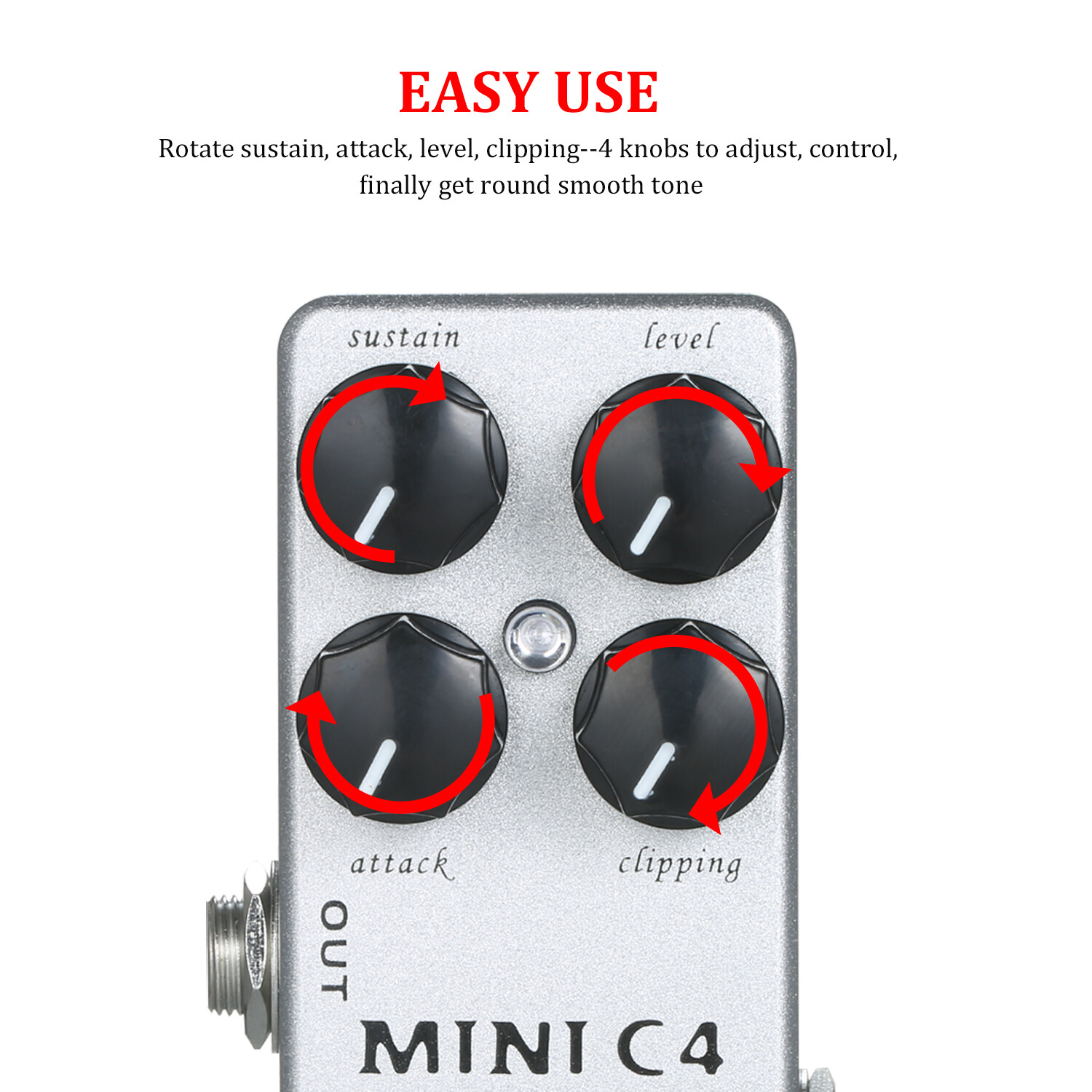 MOSKY MINI C4 Compressor Guitar Effect Pedal True Bypass G7U4