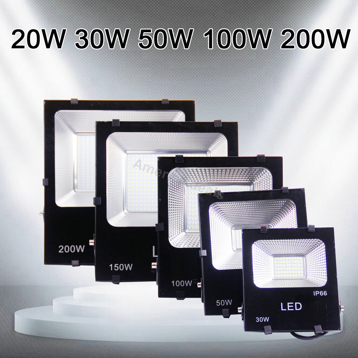 20W 50W 100W 150W 200W LED Flood Light Outdoor Garden Lamp Waterproof Spotlight