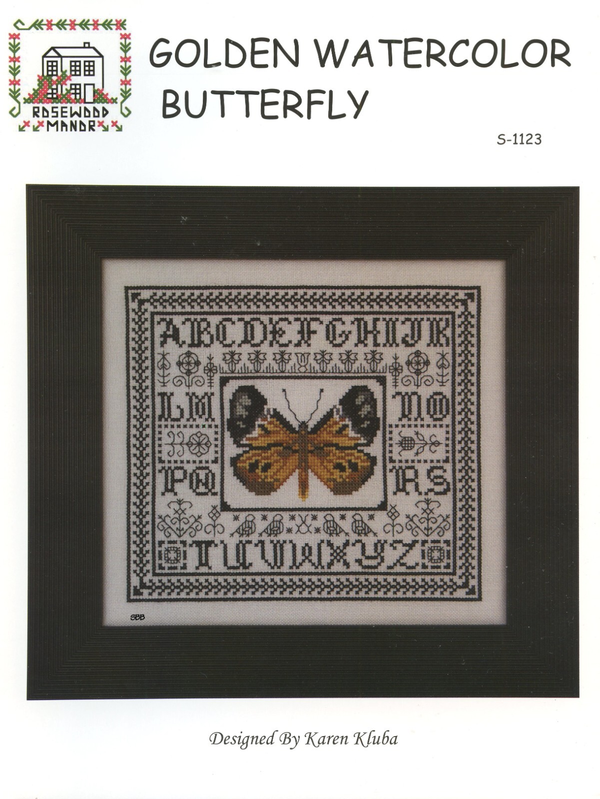 Rosewood Manor Designs / Karen Kluba ~ S-1123 Golden Watercolor Butterfly
