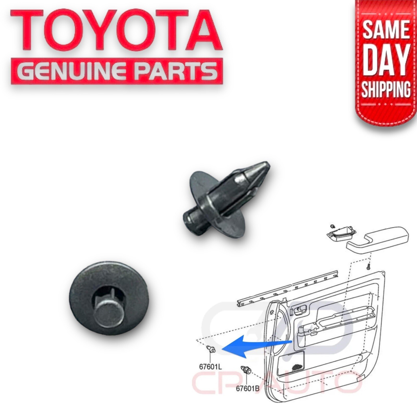 07 - 13 TOYOTA TUNDRA INTERIOR DOOR PANEL CLIP TRIM BOARD CLIPS BLACK OEM NEW