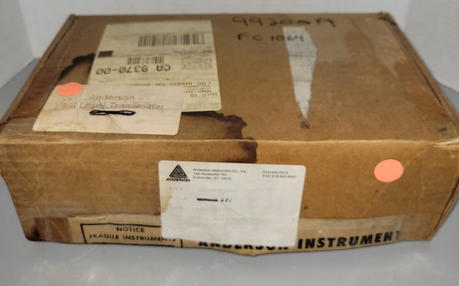 Anderson Negele Easy Vent Level Transmitter SE610051000 (B171)