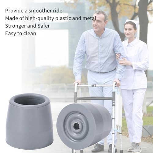 4 Pack 1 Inch Rubber Walker Tips Heavy Duty Replacement Skid Resistant Commode