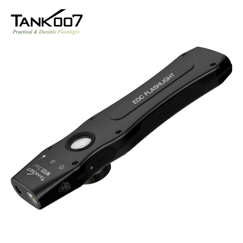 Rechargeable Flat EDC Flashlight 1000 Lumens Tactical Flashlight with UV Light
