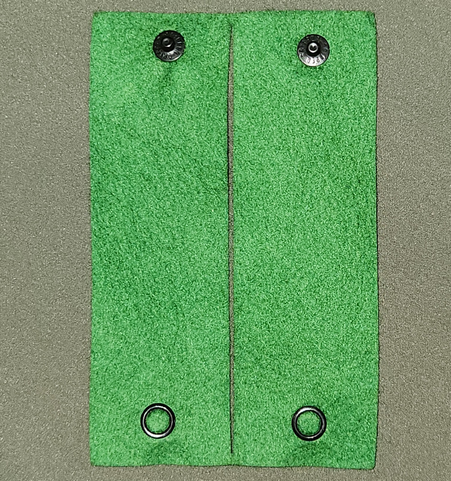 US Army Green Felt Combat Leadership Tab Snap On Pair