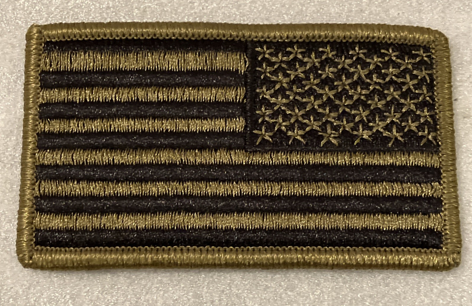 Reverse Olive American Flag Patch