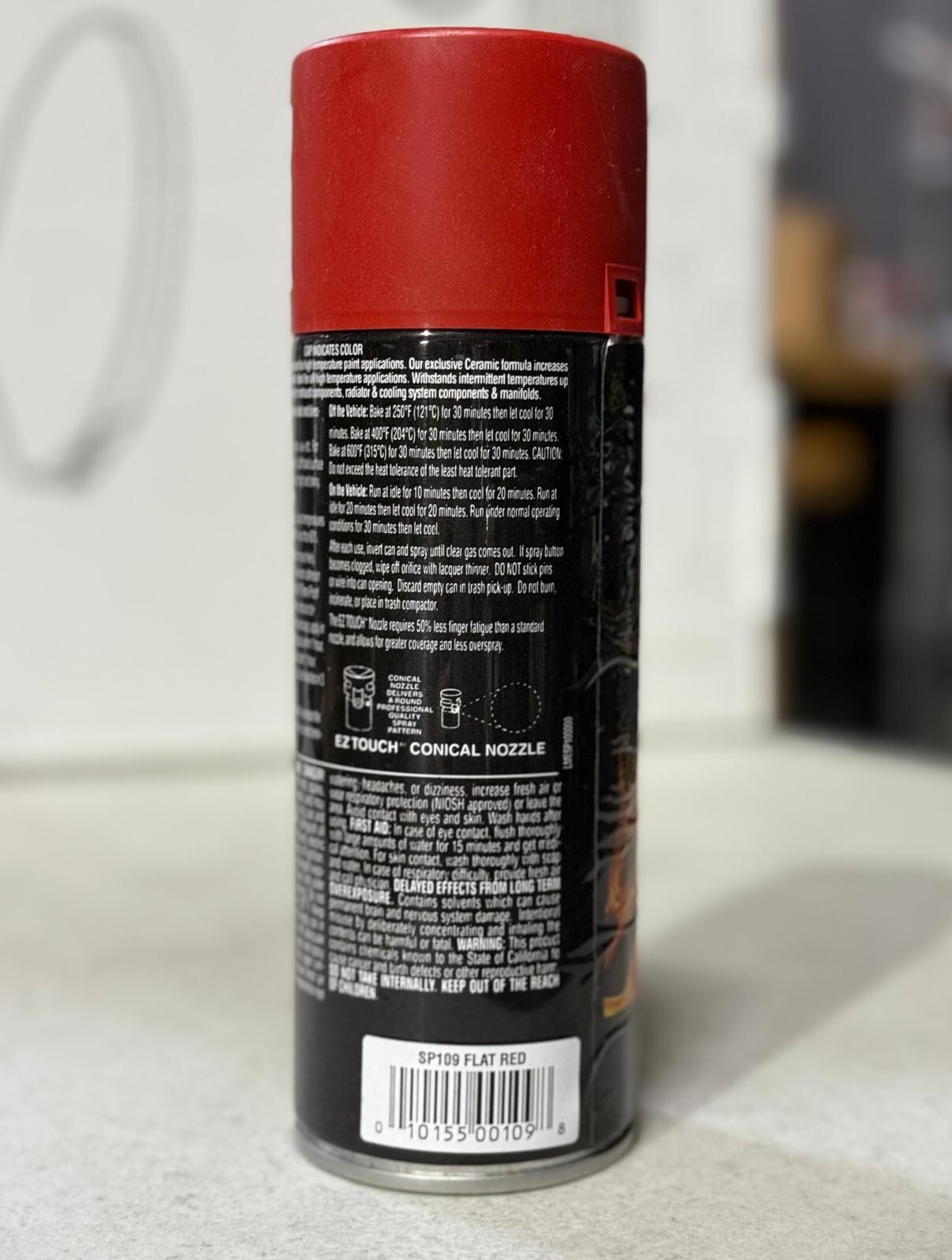 VHT SP109 High Temperature Flame Proof FLAT RED Header Spray Paint - 11oz