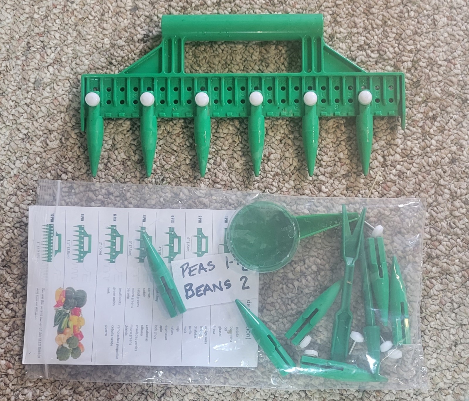 Seed Dibber Garden Spacer Tool Seed Planting Row Layout Seed Spacing