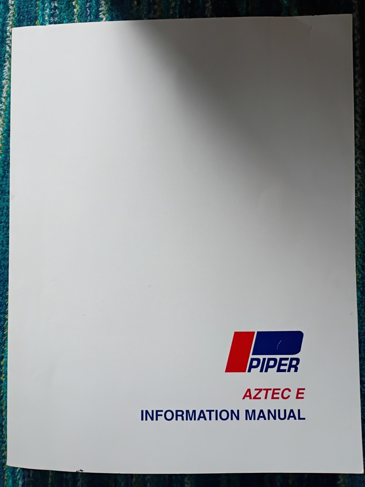 Vintage 1970 Piper Aztec E PA 23-250 Information Manual Handbook 761 455