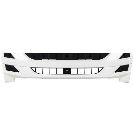 White ABS Plastic Narrow Front Grille With Black Opening Accent Fits Isuzu NPR