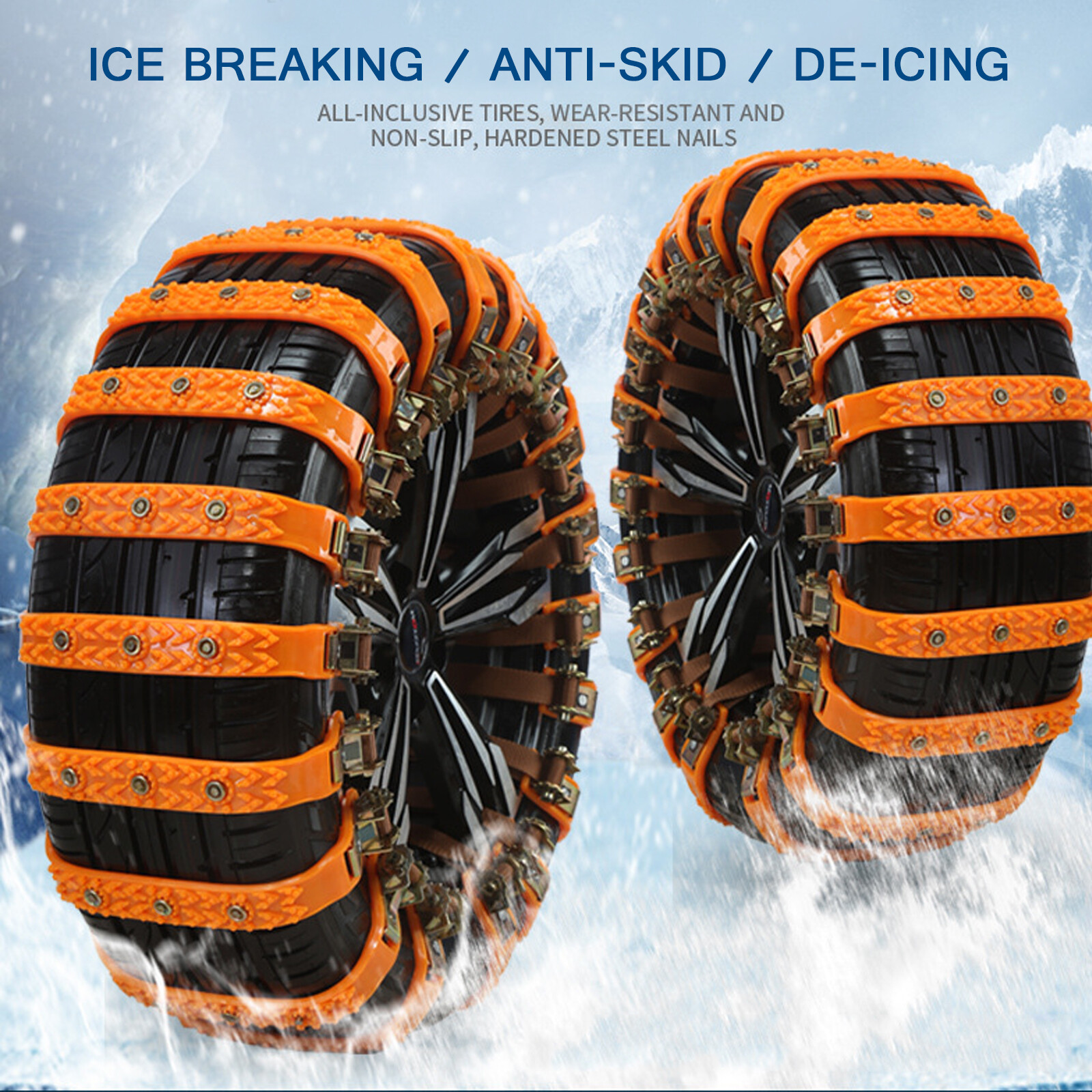 1/6/10x Universal Winter Snow Mud Anti-skid Tire Chains Tendon for Car Sedan SUV