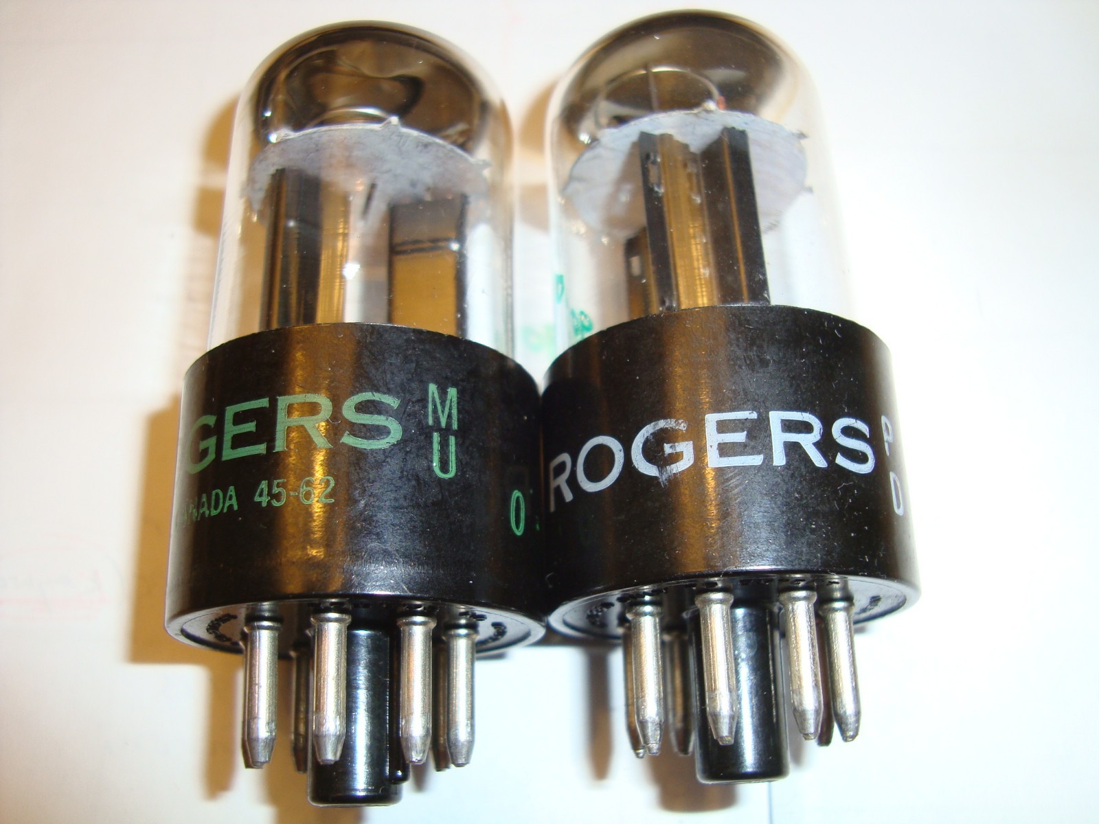 Pair of 6SN7GTB Tubes, Rogers Brand, Good Balanced Ratings
