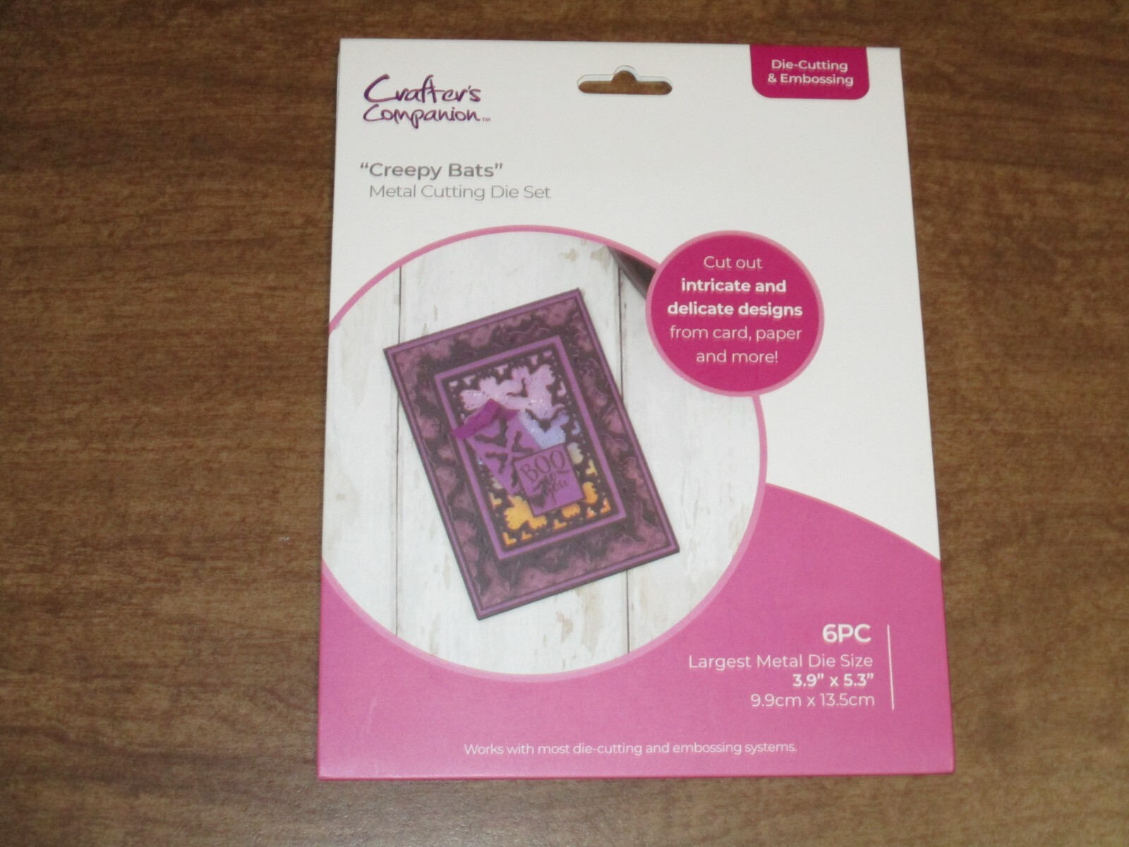 CRAFTERS COMPANION METAL CUTTING DIE SET CREEPY BATS HALLOWEEN 3.9'' X 5.3''