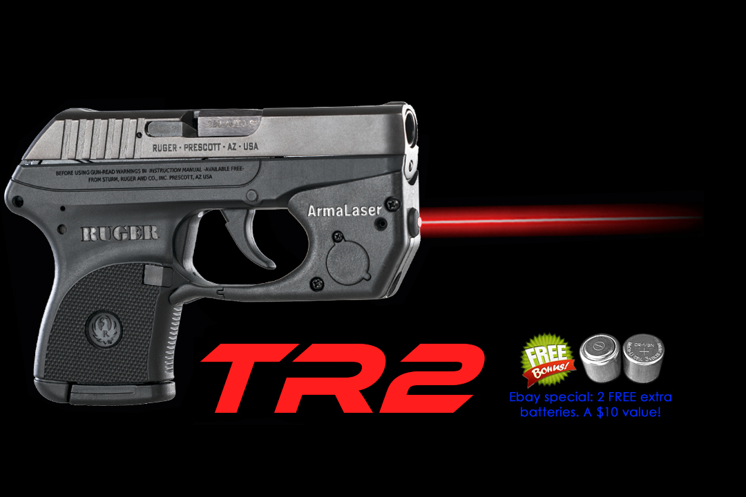 ARMALASER TR2 RED LASER SIGHT for Ruger LCP & Custom w/GRIP ACTIVATION + Holster