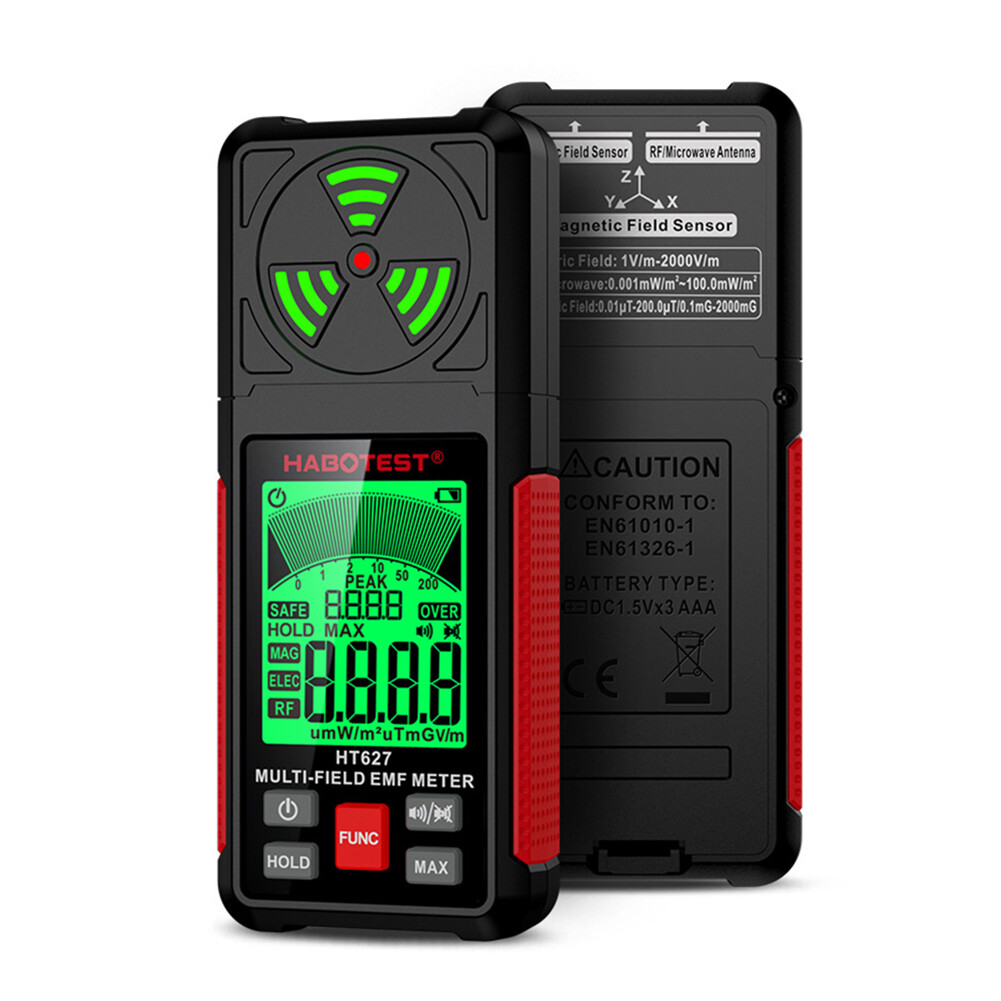 HT627 3in1 Electromagnetic Field EMF Meters RF Radiation Detector Meter Tester