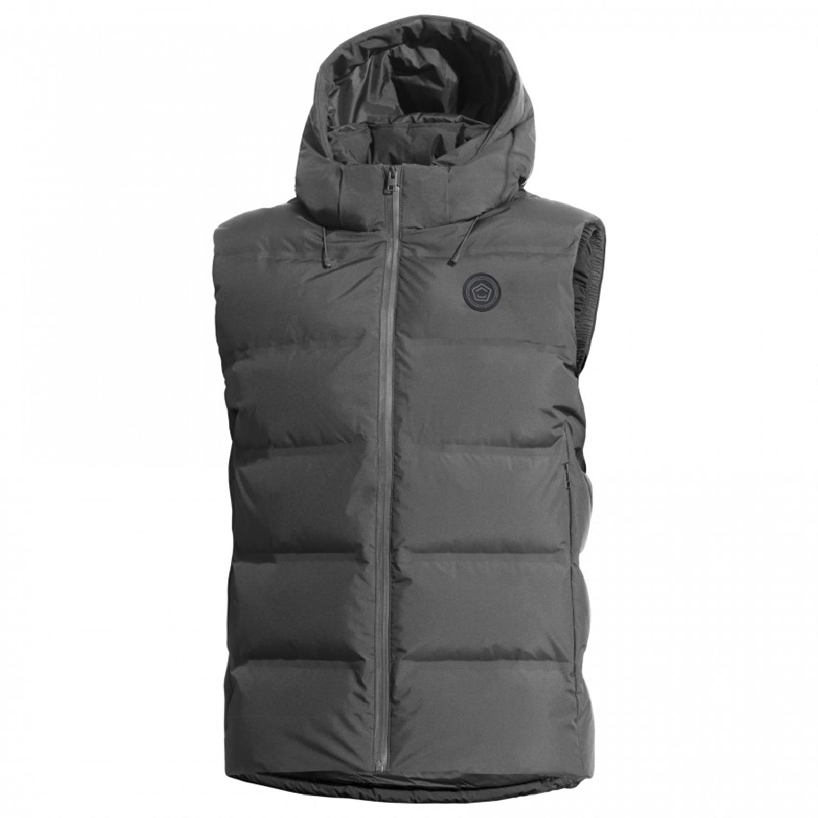 PENTAGON Omega Down Vest gray water resistant coated hooded sleeveless winter