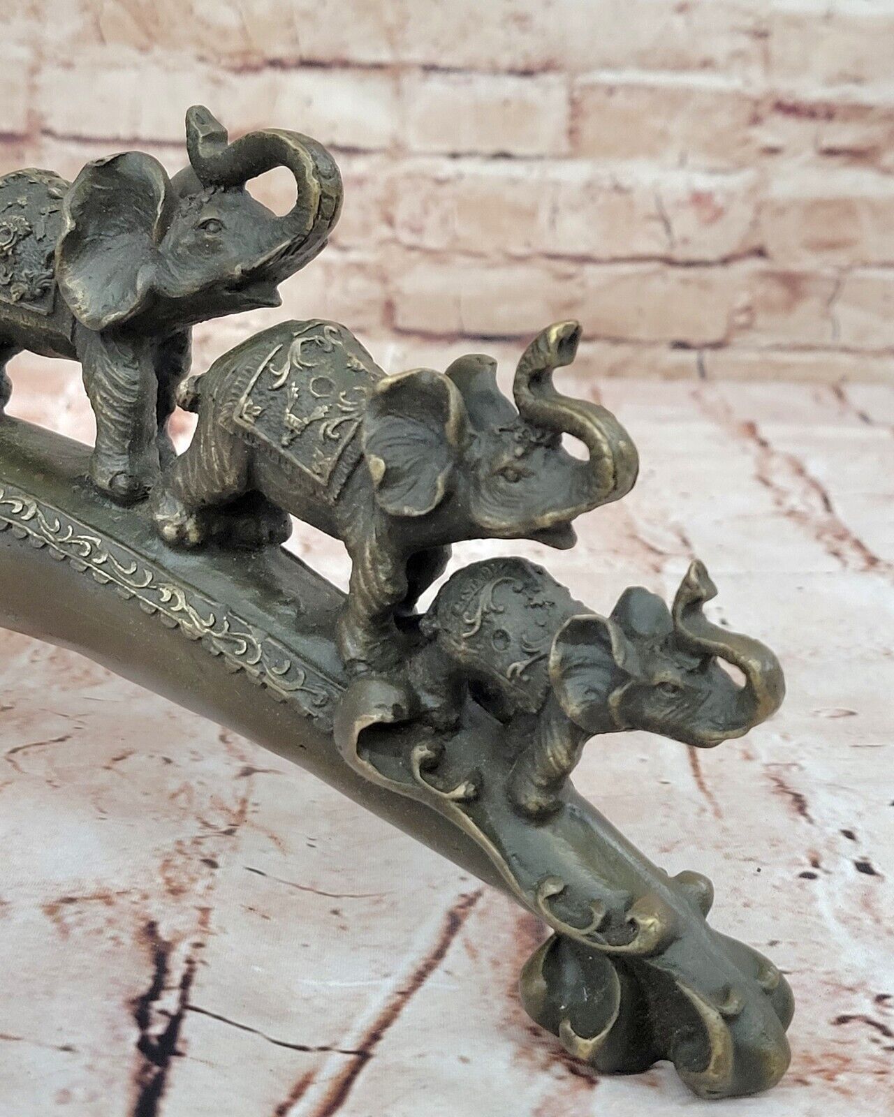 Exquisite Art Deco Elephant Bronze Statue for Home Office Decoration Decor Gift