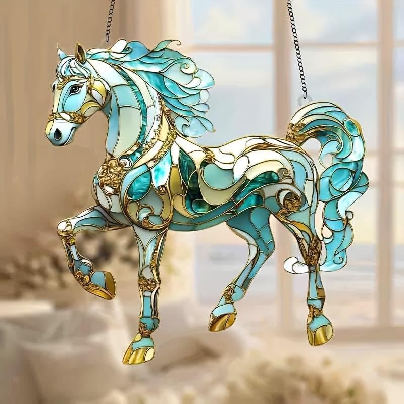 Equestrian Horse Acrylic Suncatcher Indoor Window Suncatcher for Garden Home